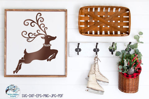 Reindeer SVG SVG Wispy Willow Designs 