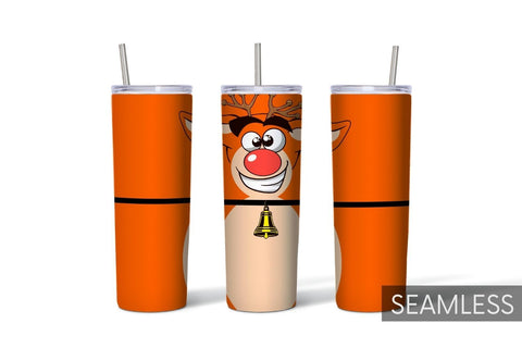 Reindeer Tumbler Sublimation Sublimation SvgOcean 