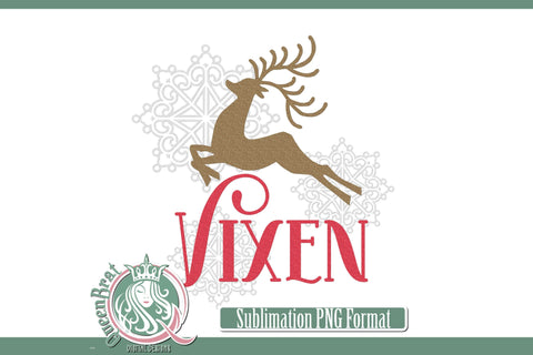 Reindeer-Vixen Sublimation Sublimation QueenBrat Digital Designs 
