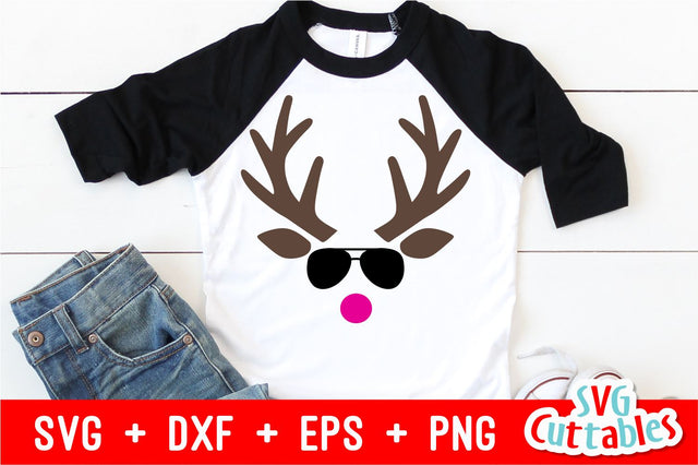 Reindeer With Sunglasses SVG Svg Cuttables 