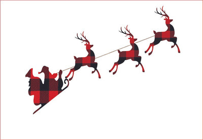 reindeers of Santa Claus PNG, Sublimation Graphics, Buffalo Plaid Sublimation sublimationhappy 