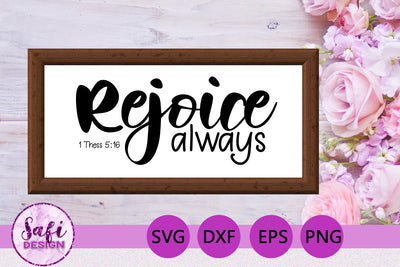 Rejoice Always Bible Verse SVG SVG Safi Design 