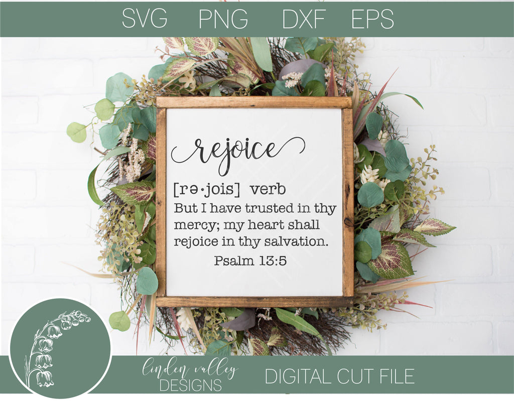 Rejoice Definition Typography SVG - So Fontsy