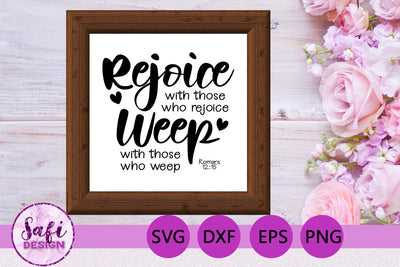 Rejoice With Those Who Rejoice Bible Verse SVG SVG Safi Design 
