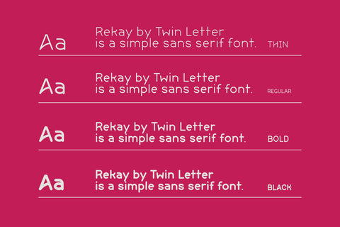 Rekay Font twinletter 