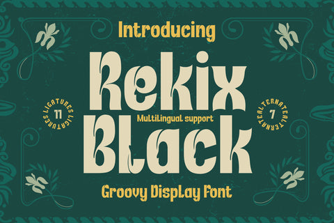 Rekix Black | Groovy Retro Font Font twinletter 