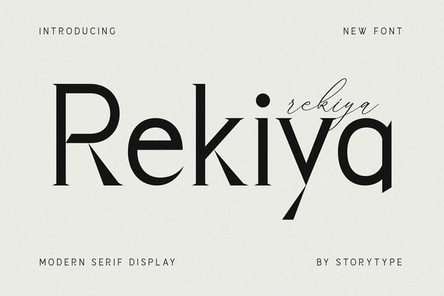 Rekiya Typeface Font Storytype Studio 