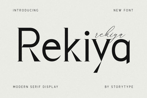 Rekiya Typeface Font Storytype Studio 