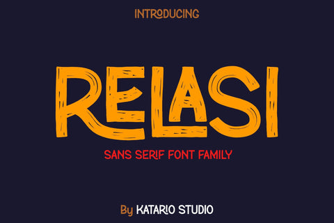 Relasi | Brush San Serif Font Family Font Katario Studio 