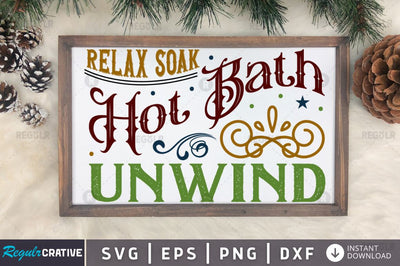 Relax soak hot bath unwind SVG SVG Regulrcrative 