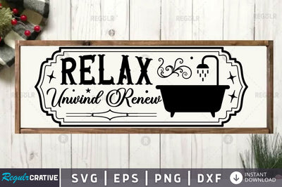Relax unwind renew SVG SVG Regulrcrative 