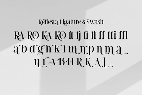 Reliesta Font gatype 