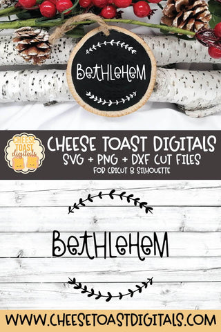 Religious Christmas Ornament SVG | Bethlehem SVG Cheese Toast Digitals 