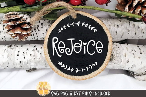 Religious Christmas Ornament SVG | Rejoice SVG Cheese Toast Digitals 