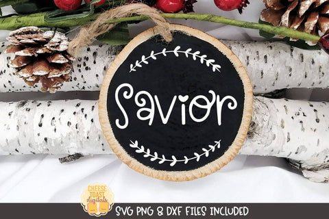 Religious Christmas Ornament SVG | Savior SVG Cheese Toast Digitals 
