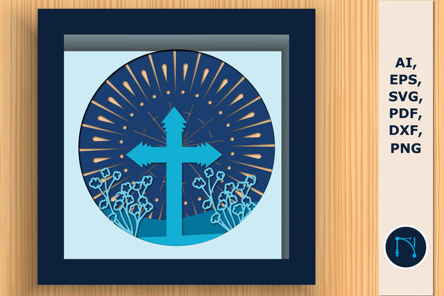 Religious cross-faith layered shadow box SVG MD JOYNAL ABDIN 