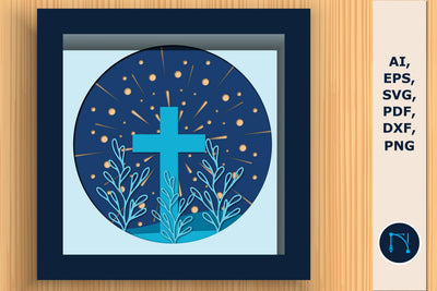 Religious cross-faith layered shadow box SVG MD JOYNAL ABDIN 