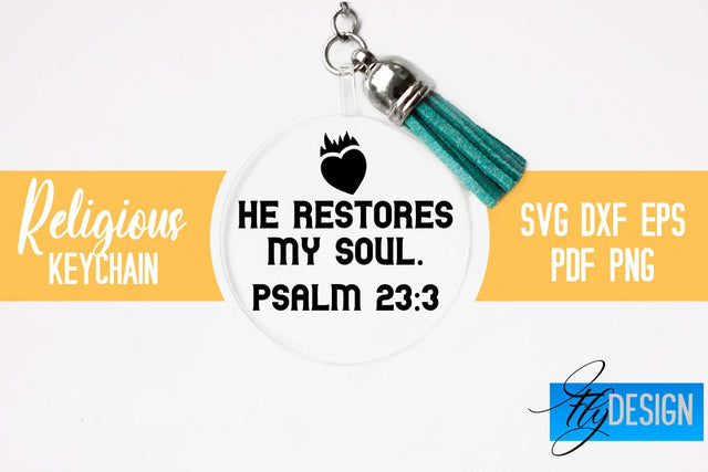 Religious Keychain SVG | Keychain Design SVG Fly Design 