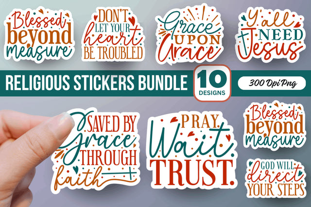 Religious Stickers Bundle Sublimation Regulrcrative 