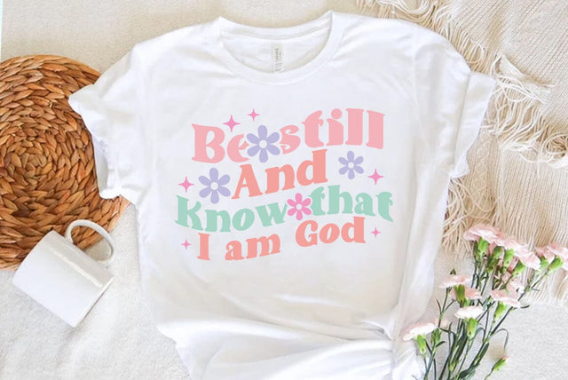 Religious SVG Design, Be still and know that I am God SVG FiveStarCrafting 