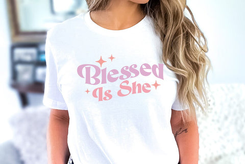 Religious SVG Design, Blessed is She SVG FiveStarCrafting 
