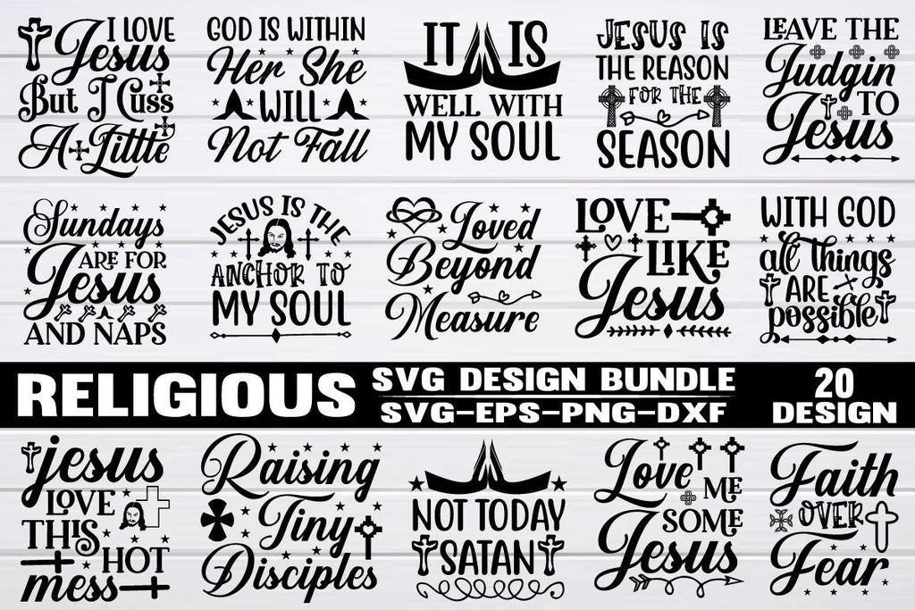 Religious svg design bundle - So Fontsy
