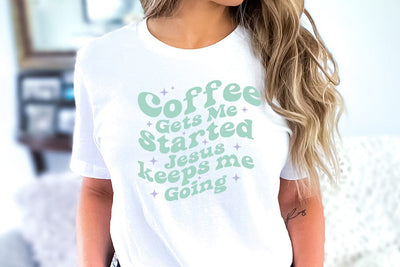 Religious SVG Design, Coffee gets me started Jesus keeps me going SVG FiveStarCrafting 