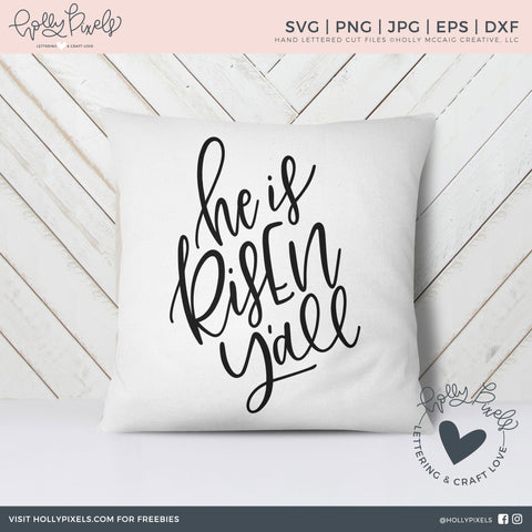 Religious SVG | He is Risen Yall | Easter SVG | Southern Easter SVG So Fontsy Design Shop 