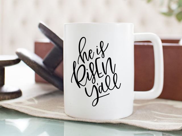 Religious SVG | He is Risen Yall | Easter SVG | Southern Easter SVG So Fontsy Design Shop 