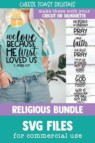 Religious SVG Quote Bundle | 8 Bible Verses SVG Cheese Toast Digitals 
