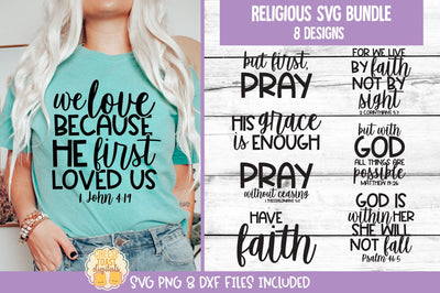 Religious SVG Quote Bundle | 8 Bible Verses SVG Cheese Toast Digitals 