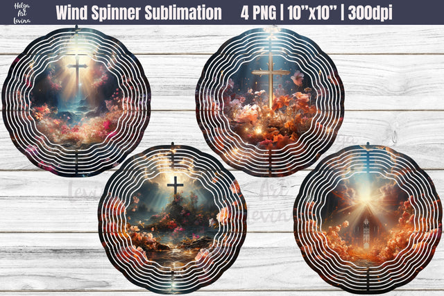 Religious Wind spinner Sublimation Bundle Sublimation Helga Art 