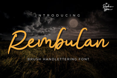 Rembulan Font twinletter 