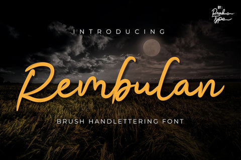 Rembulan Font twinletter 