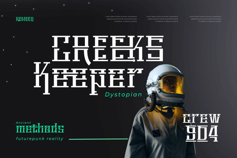 Remeeq | Futuristic Font Font twinletter 