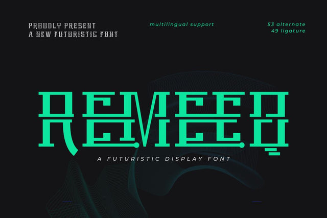 Remeeq | Futuristic Font Font twinletter 