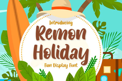 Remon Holiday Fun Display Font Font Creakokun Studio 