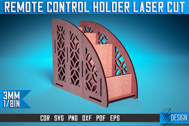 Remote Control Holder Laser Cut SVG | Home Design Laser Cut SVG Design | CNC Files SVG Fly Design 