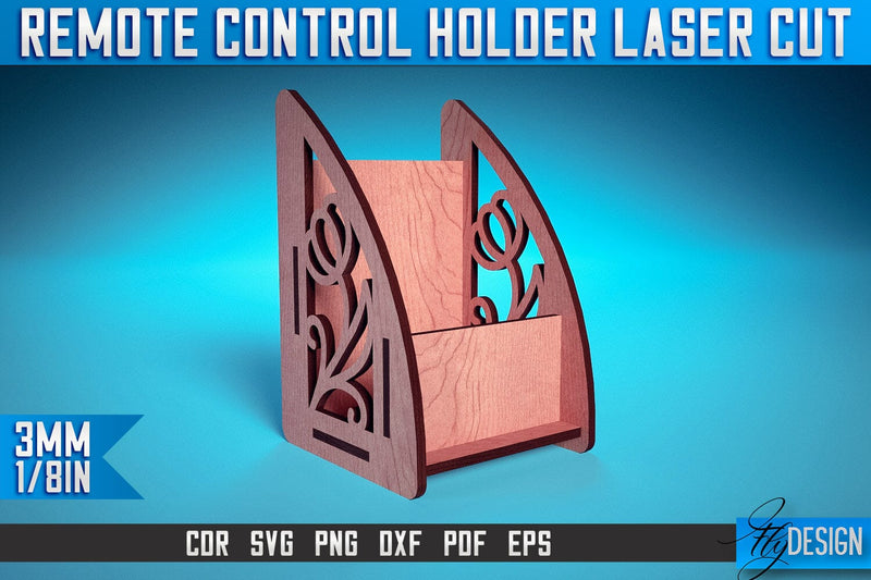 Remote Control Holder Laser Cut SVG | Home Design Laser Cut SVG Design | CNC Files SVG Fly Design 