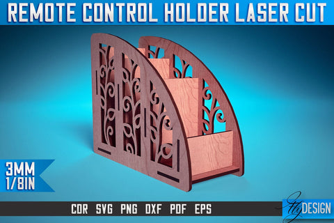 Remote Control Holder Laser Cut SVG | Home Design Laser Cut SVG Design | CNC Files SVG Fly Design 