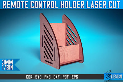 Remote Control Holder Laser Cut SVG | Home Design Laser Cut SVG Design | CNC Files SVG Fly Design 
