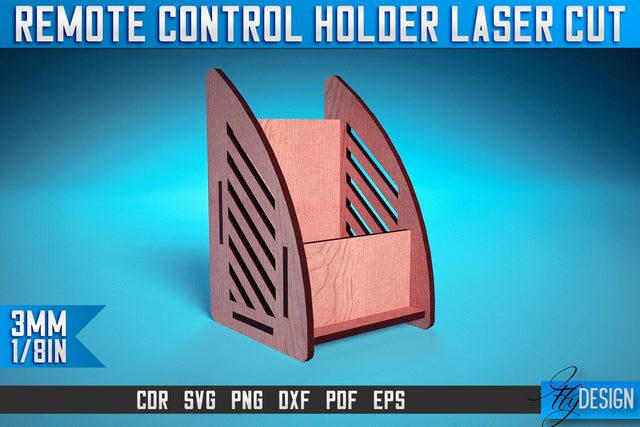 Remote Control Holder Laser Cut SVG | Home Design Laser Cut SVG Design | CNC Files SVG Fly Design 