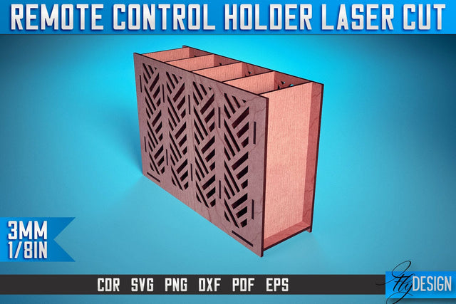 Remote Control Holder Laser Cut SVG | Home Design Laser Cut SVG Design | CNC Files SVG Fly Design 