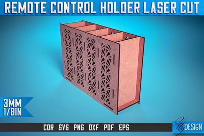 Remote Control Holder Laser Cut SVG | Home Design Laser Cut SVG Design | CNC Files SVG Fly Design 