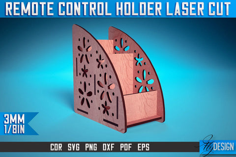 Remote Control Holder Laser Cut SVG | Home Design Laser Cut SVG Design | CNC Files SVG Fly Design 