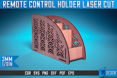 Remote Control Holder Laser Cut SVG | Home Design Laser Cut SVG Design | CNC Files SVG Fly Design 