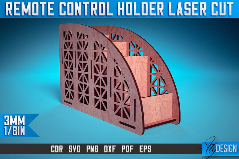 Remote Control Holder Laser Cut SVG | Home Design Laser Cut SVG Design | CNC Files SVG Fly Design 