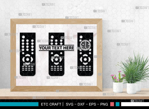 Remote Control Monogram, Remote Control Silhouette, Remote Svg, Tv Remote Svg, Controls Svg, Remote Button Svg, SB00083 SVG ETC Craft 