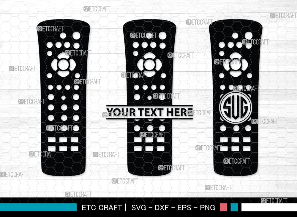 Remote Control Monogram, Remote Control Silhouette, Remote Svg, Tv ...