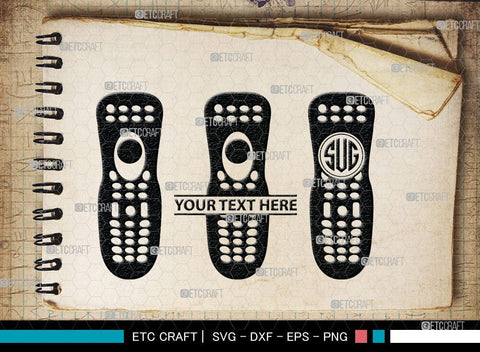 Remote Control Monogram, Remote Control Silhouette, Remote Svg, Tv Remote Svg, Controls Svg, Remote Button Svg, SB00083 SVG ETC Craft 